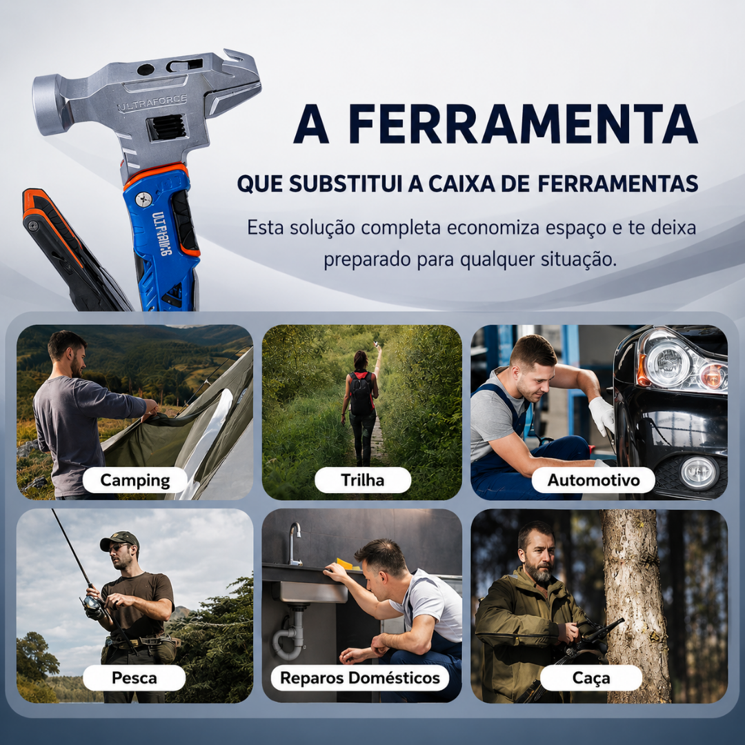 UltraForce™ Ferramenta 18 em 1 + BRINDE HOJE (Lanterna Tática LED)