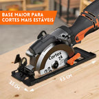 Serra Circular Cortex Multiuso, 6 Lâminas Inclusas + BRINDES: Óculos de Proteção e Trena 7.5 Metros